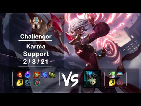 Support Karma vs Nami KR Challenger Patch 12.21