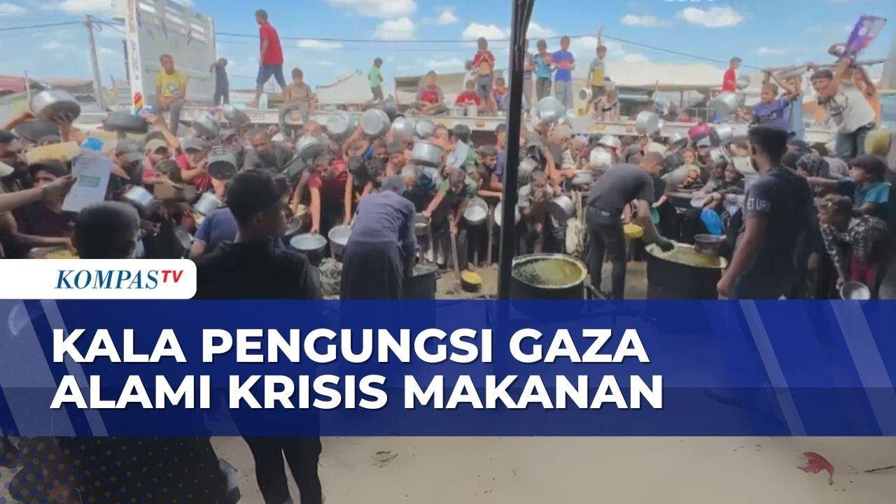 Derita Warga Gaza, Berebut Makanan di Tengah Kelangkaan Pasokan & Gizi Buruk