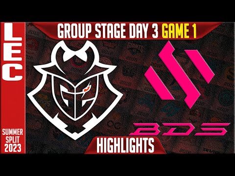 G2 vs BDS Highlights Game 1 | LEC Summer 2023 Groups Day 3 | G2 Esports vs Team BDS G1