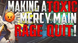 TOXIC MERCY MAIN RAGE QUITS (CONSOLE OVERWATCH TROLLING AND TRASH TALKING)
