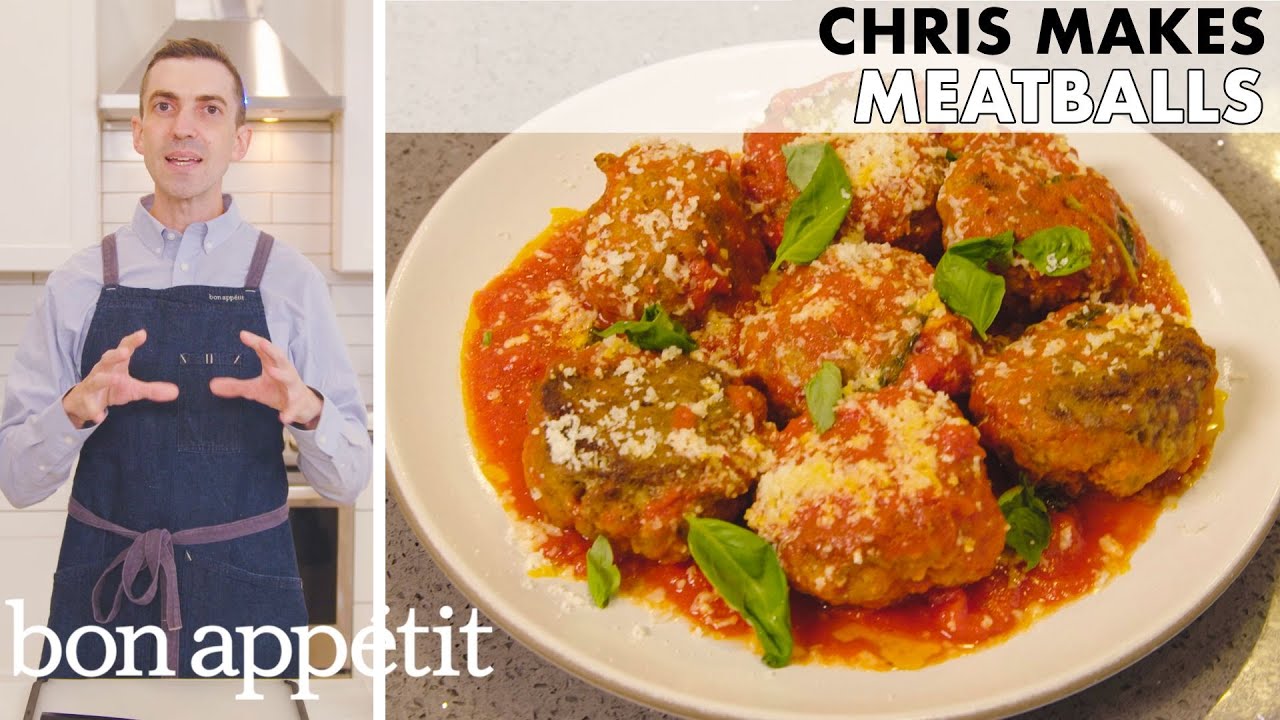 Chris Makes Meatballs From the Home Kitchen Bon App tit