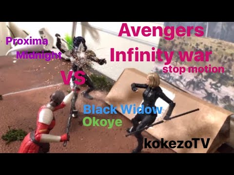 Avengers Infinity war stop motion   Black Widow ＆ Okoye  VS Proxima Midnight