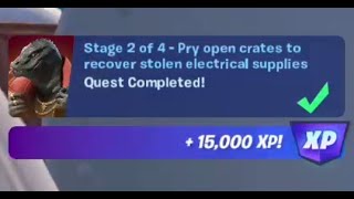Fortnite - Pry open crates to recover stolen electrical supplies - Chapter 4 Season 2