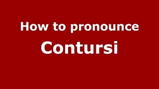 How to pronounce Contursi