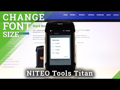 Font Size – Niteo Tools Titan and Display Settings