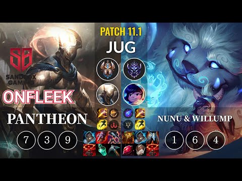 SB OnFleek Pantheon vs Nunu & Willump Jungle - KR Patch 11.1