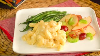 Green Beans & Apple Celery Salad paired with Mac & Cheese