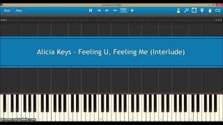 Alicia Keys - Feelin&#39; U, Feelin&#39; Me (Interlude) [Synthesia {Tutorial}]