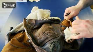 Restoration Avirex : Възстановяване на кожено яке AVIREX - aviator 1985  1част