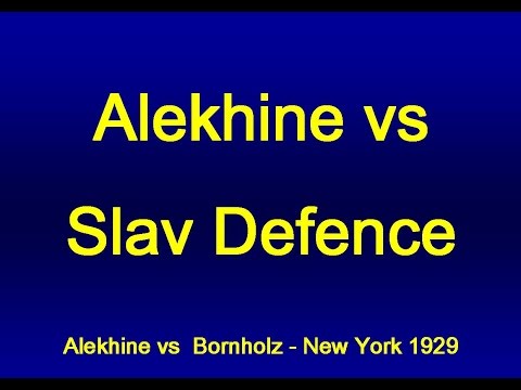 Alekhine vs  Bornholz - New York 1929