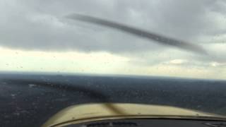 Flying in light rain.