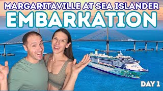 Margaritaville at Sea Islander EMBARKATION DAY: Cabin Tour & Sail Away Party