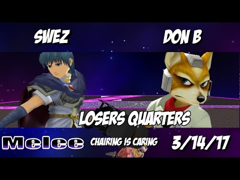 Chairing is Caring 3/14/17 - Swez (Marth) vs. Don B (Fox) - SSBM Losers Quarters