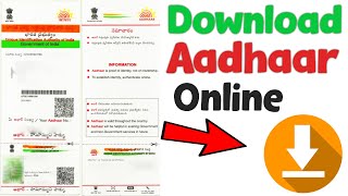 How to Download Aadhaar Card Online and Print out e-Aadhaar at UIDAI.gov.in