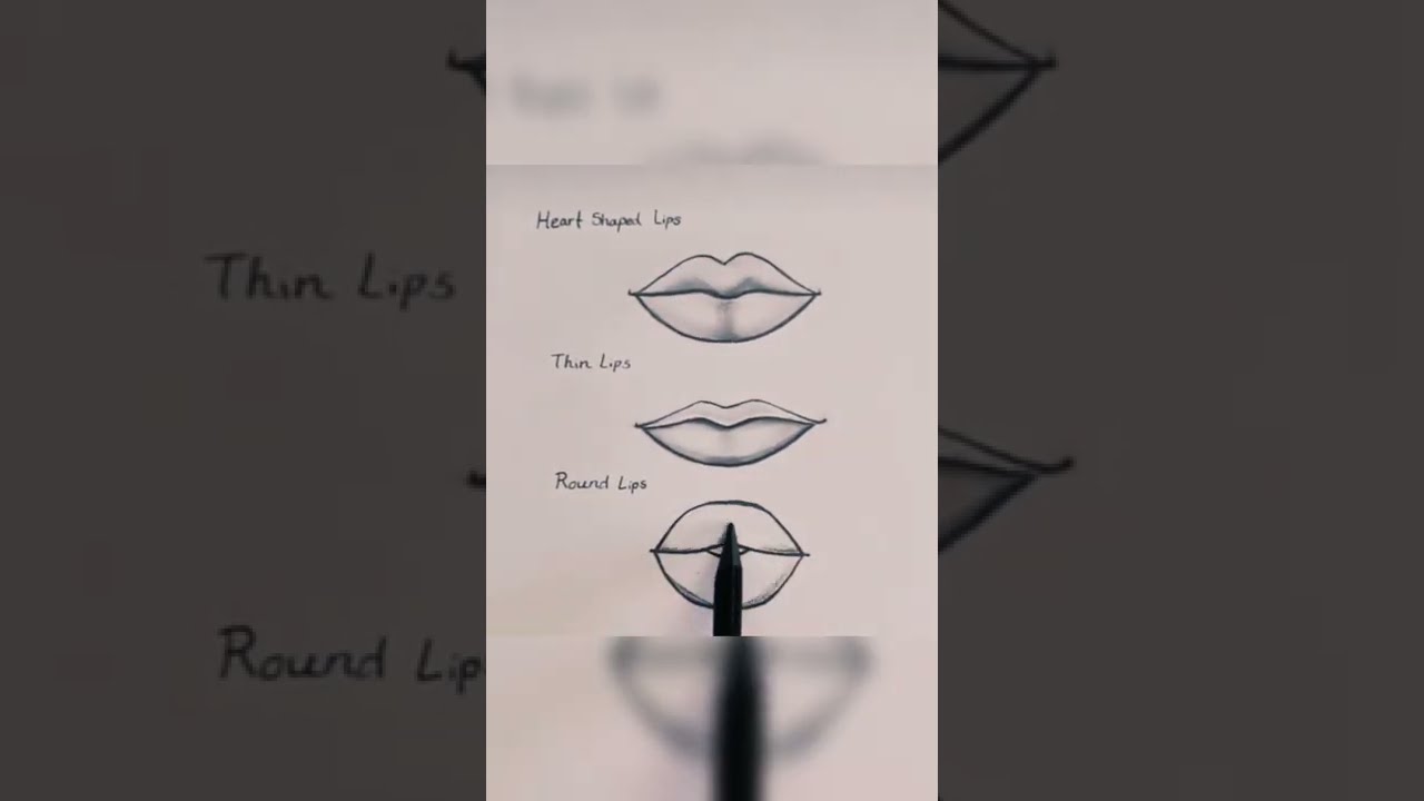 Beautiful Drawing!  |  How to Draw Lips Easy | Short Drawing for Kids | #shorts