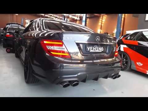 Mercedes-Benz C63 AMG with Armytrix Decatted Downpipes!
