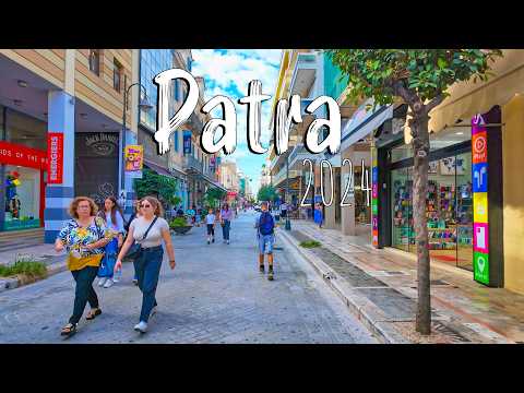 Patra Greece, walking tour 4k, Drone, Greece 2024