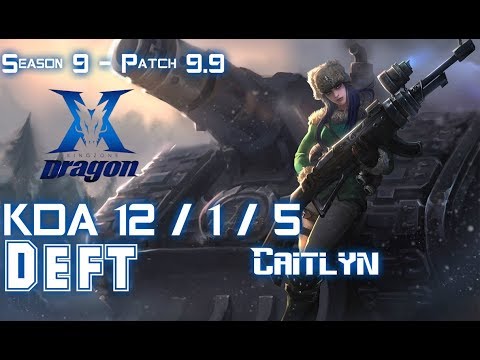 KZ Deft CAITLYN vs EZREAL ADC - Patch 9.9 KR Ranked