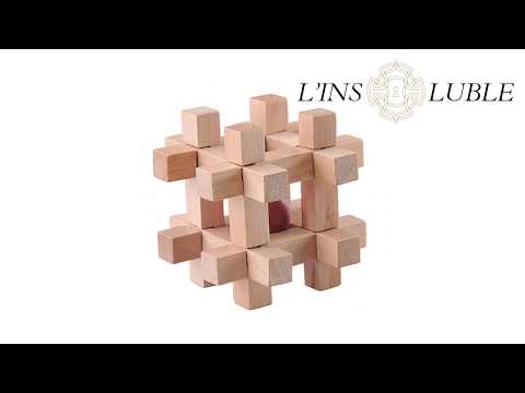 Solution du casse-tête Chinois en bois : Le cube 12 pièces
