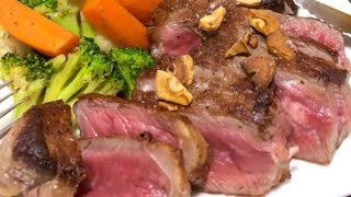 【肉×ASMR】サーロインステーキを焼いて食べる【飯テロ】