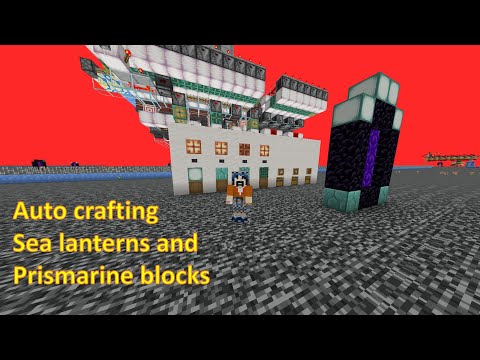 Guardian farm 120k/h with crafter integration (sea lanterns/prismarine), Minecraft Java 1.21