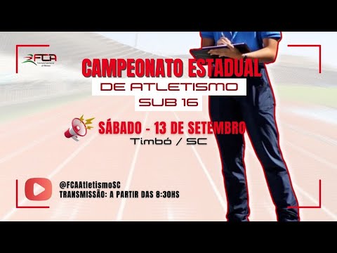 Campeonato Estadual Caixa de Atletismo Sub-16 | Timbó-SC