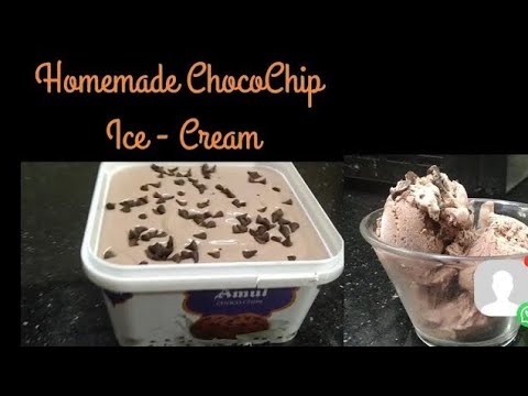Homemade Choco Chip Ice Cream | Zeena's Kitchen