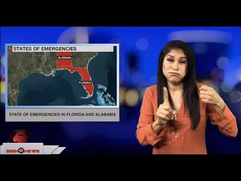 State of emergencies in Florida and Alabama (ASL - 10.9.18)