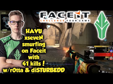 HAVU xseveN smurfing on Faceit with 41 kills! w/ r0tta & diSTURBEDD