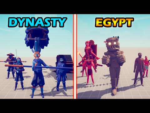 DYNASTY TEAM vs EGYPT TEAM - Totally Accurate Battle Simulator | TABS