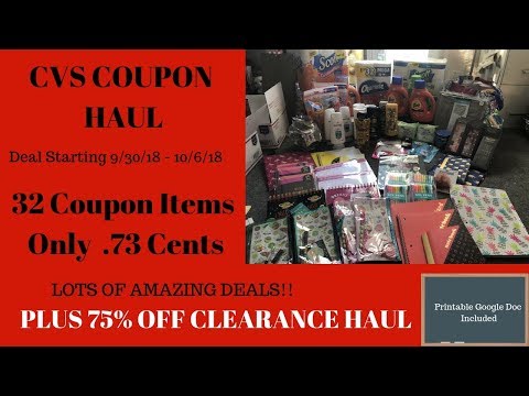 CVS Coupon Haul Deals Starting 9/30/18~Only 73 Cents 😍Amazing Deals~Plus 75% Off Clearance Finds ❤️ Video