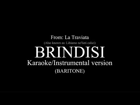 Libiamo ne'lieti calici (Brindisi) - Instrumental (For Baritones)