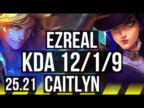 EZREAL & Blitzcrank vs CAITLYN & Neeko (ADC) | 12/1/9, Godlike | KR Grandmaster | 25.21