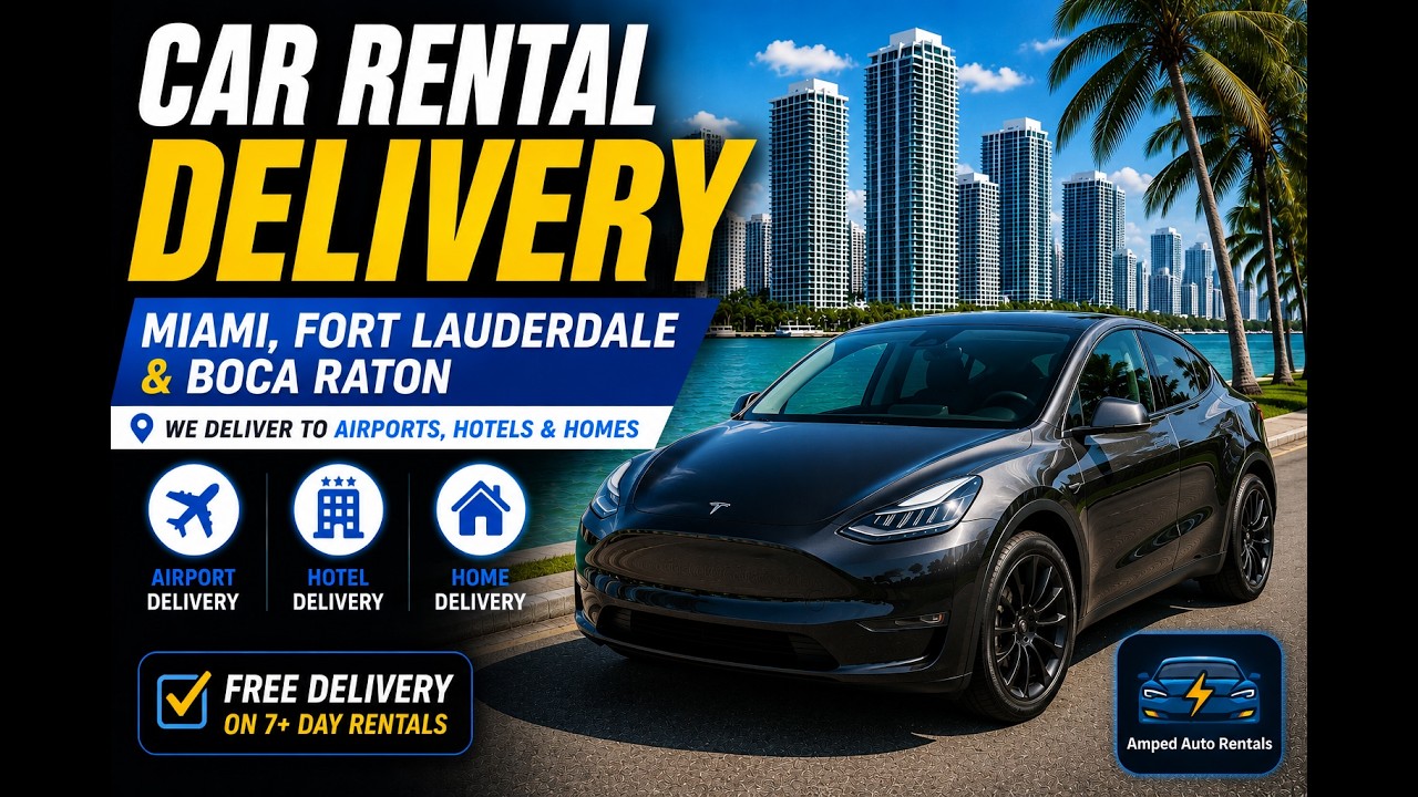 Skip the rental car line - Amped Auto Rentals vehicle handover in South Florida