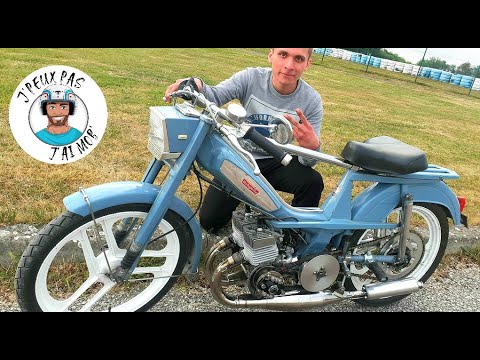 A 18 ans il construit son Bi-Cylindre Kit Airsal - 145 cm3 - sur base de Motobécane 50V !!!!