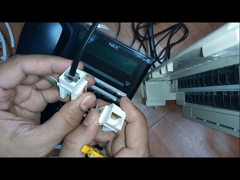 How to connect cables NEC SL2100 communications System Rj45 to Rj11 keystone jack connectivity