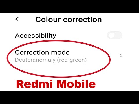 Colour correction settings|Redmi mobile Accessibility setting note 5Pro in hindi