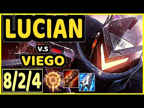 LUCIAN vs VIEGO - 8/2/4 KDA MID GAMEPLAY - NA Ranked GRANDMASTER