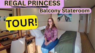 Regal Princess Balcony Stateroom Tour | COMPLETE Cabin Review