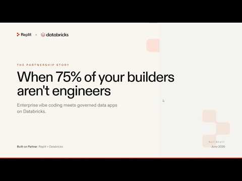 Watch: When 75% of Your Builders Aren't Engineers: Enterprise Vibe Coding Meets Databricks