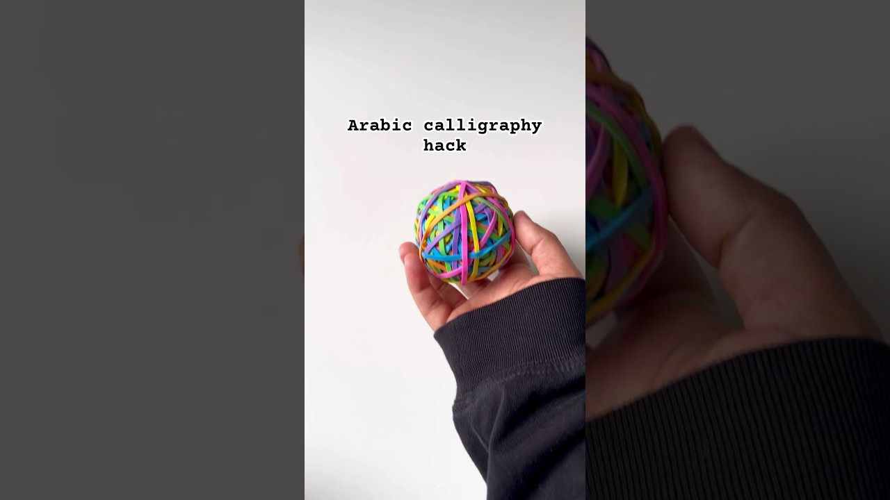 How to do Arabic calligraphy the easy way 😍 write Allah #art #shortsvideos #shorts #viral