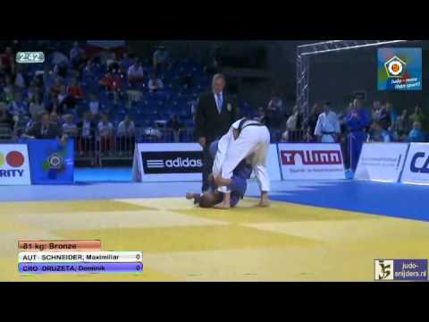 Judo 2013 European Championships U18 Tallinn: Schneider (AUT) - Druzeta (CRO) [-81kg] bronze