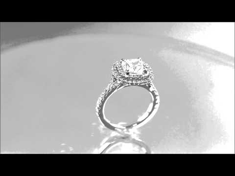 14K WHITE GOLD CUSHION CUT DIAMOND ENGAGEMENT RING PRONGS SET SPLIT BAND 2.30CTW - KNR INC - 582