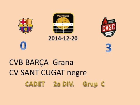 CVB BARÇA grana vs CV ST CUGAT negre 0-3