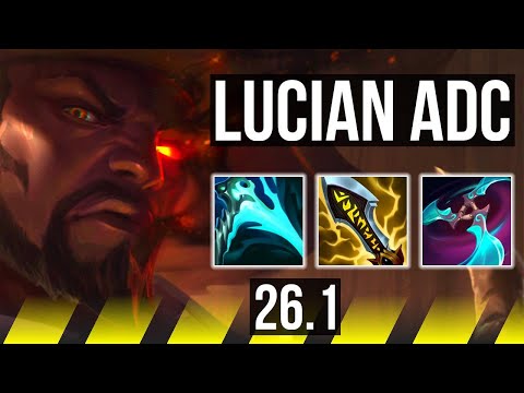 LUCIAN & Nami vs CAITLYN & Poppy (ADC) | Good KDA: 21/1/4 | EUNE Master | 26.1