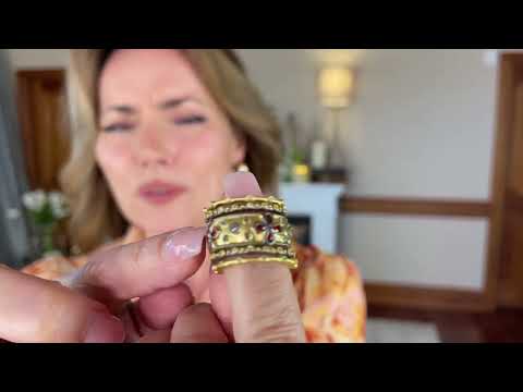 Set of 5 Designer Inspired Cross Design Mixed Stack Rings