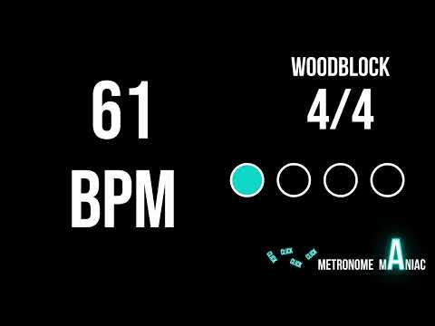 Metronome 61 BPM 4/4 - Woodblock