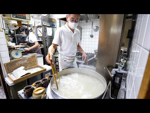 ¡Increíble pedido de Zaru Soba! ! Un día en la vida de un maestro chef soba que hace gala de sus brillantes habilidades | Comida Japonesa - El arte de hacer FIDEOS SOBA