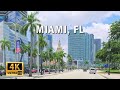 Driving Downtown Miami to Miami Beach - 4k virtual tour (loop) with Hi-Fi Live Street Sound
