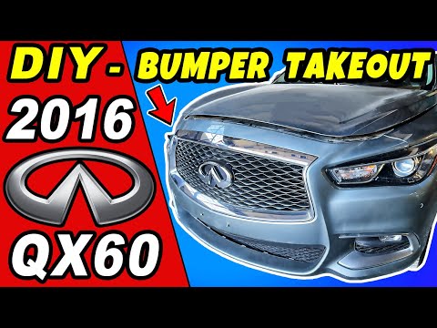 DIY 2016 - 2017 - 2018- 2019 - 2020 Infiniti QX60 Front Bumper Removal - Any Bumper Takeout
